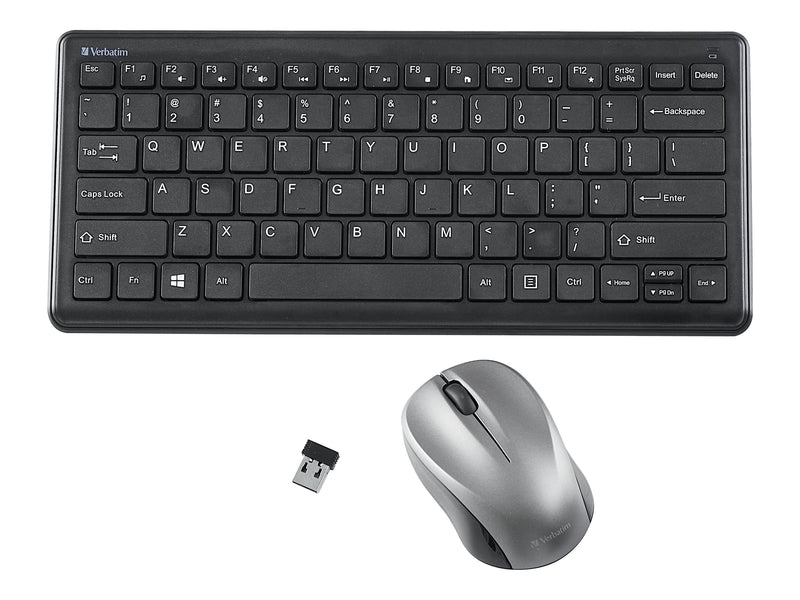 CLAVIER ET SOURIS COMPACTS SANS FIL SILENCIEUX VERBATIM