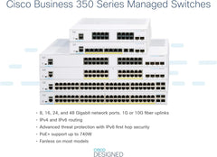 Commutateur Ethernet Cisco 350 CBS350-48FP-4G 