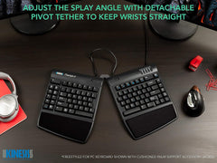 Kinesis Freestyle2 Keyboard for PC, US English Legending, Black, 9 inch maximum