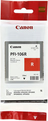 Cartouche d'encre jet d'encre originale Canon PFI-106R - Pack rouge