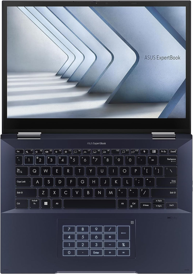 Asus ExpertBook B7 Flip B7402F B7402FVA-P73T-CB 14" Touchscreen Convertible 2 in 1 Notebook - Intel Core i7 13th Gen i7-1360P Dodeca-core (12 Core) 2.20 GHz - 32 GB Total RAM - 1 TB SSD - Star Black