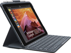 Logitech SLIM FOLIO Keyboard/Cover Case (Folio) Apple, Logitech iPad (5th Generation), iPad (6th Generation) Tablet - Black