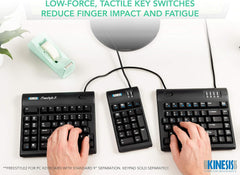 Kinesis Freestyle2 Keyboard for PC, US English Legending, Black, 9 inch maximum