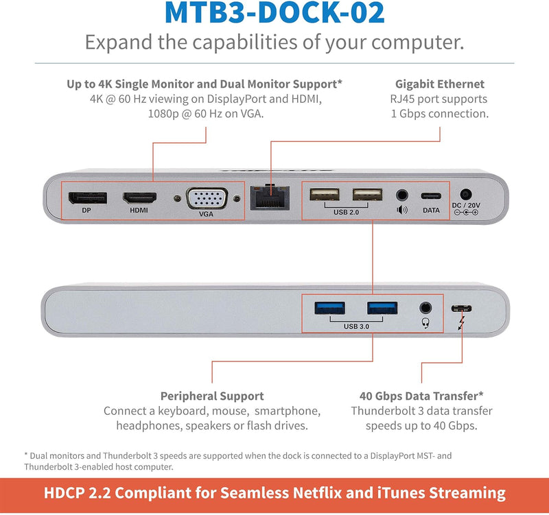 Tripp Lite MTB3-DOCK-03 Docking Station