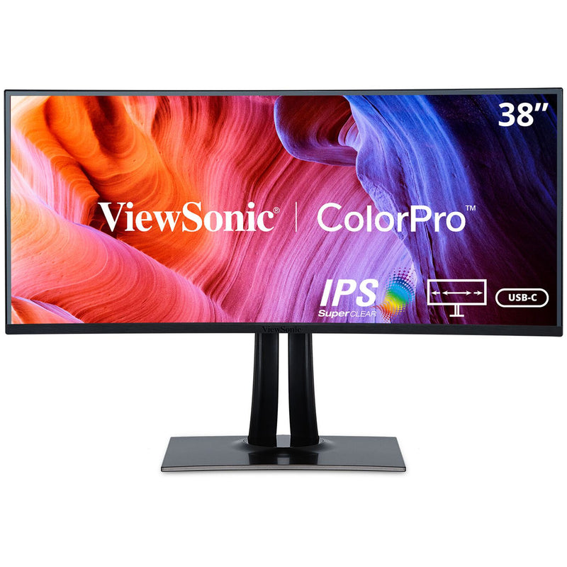 VIEWSONIC 38IN CURVED ULTRA-WIDE WQHD COLORPRO IPS MONITOR USB TYPE C 3840X1600