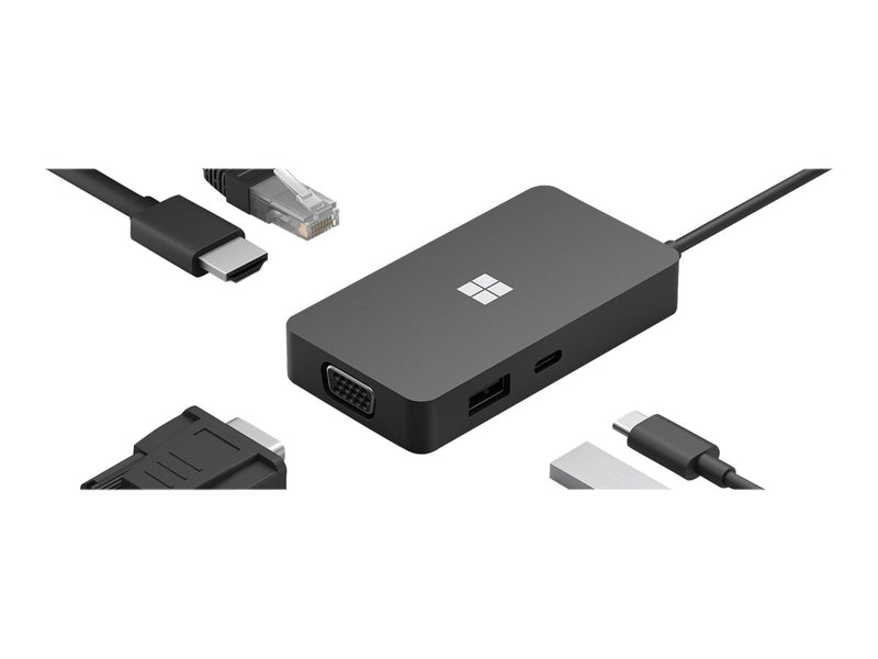 Microsoft Surface USB-C Hub de voyage Commercial Noir