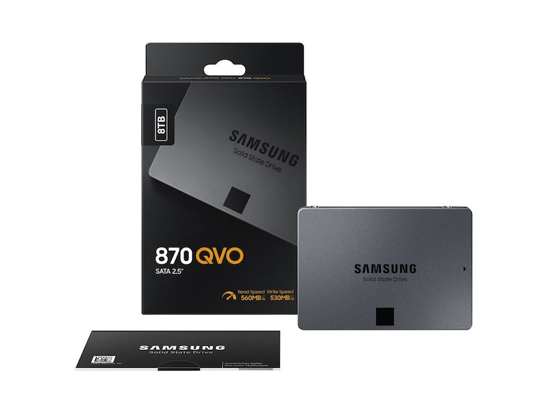 Samsung 870 QVO SSD - SSD 8 To - SATA 6 Gb/s - 2,5 - 6 Gbps - Garantie limitée de 3 ans