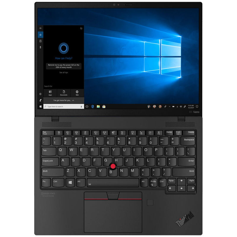 ThinkPad X1 Nano G2,Intel Core i7-1260P (E-cores 3,40GHz),13 2160 x 1350 Non-Touch,Win10 Pro 64 préinstallé via les droits de rétrogradation dans Win11 Pro 64,16.0GB,1x512GB SSD M.2 2242 PCIe Gen4 TLC Opal,Intel Iris Xe Graphics,BT 5.2,Wi-Fi 6E AX2