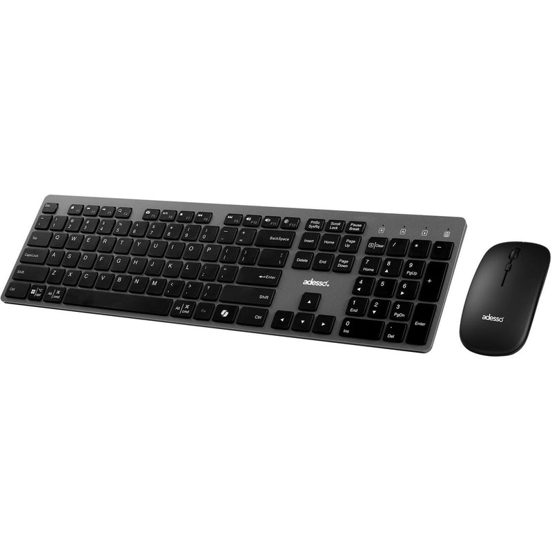 Clavier et souris de bureau sans fil ADESSO MULTI OS avec commutateur à ciseaux, français canadien 