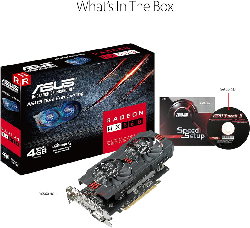 ASUS AMD DUAL-RX560-4G 4GB GDDR5 1199MHZ 128 BIT