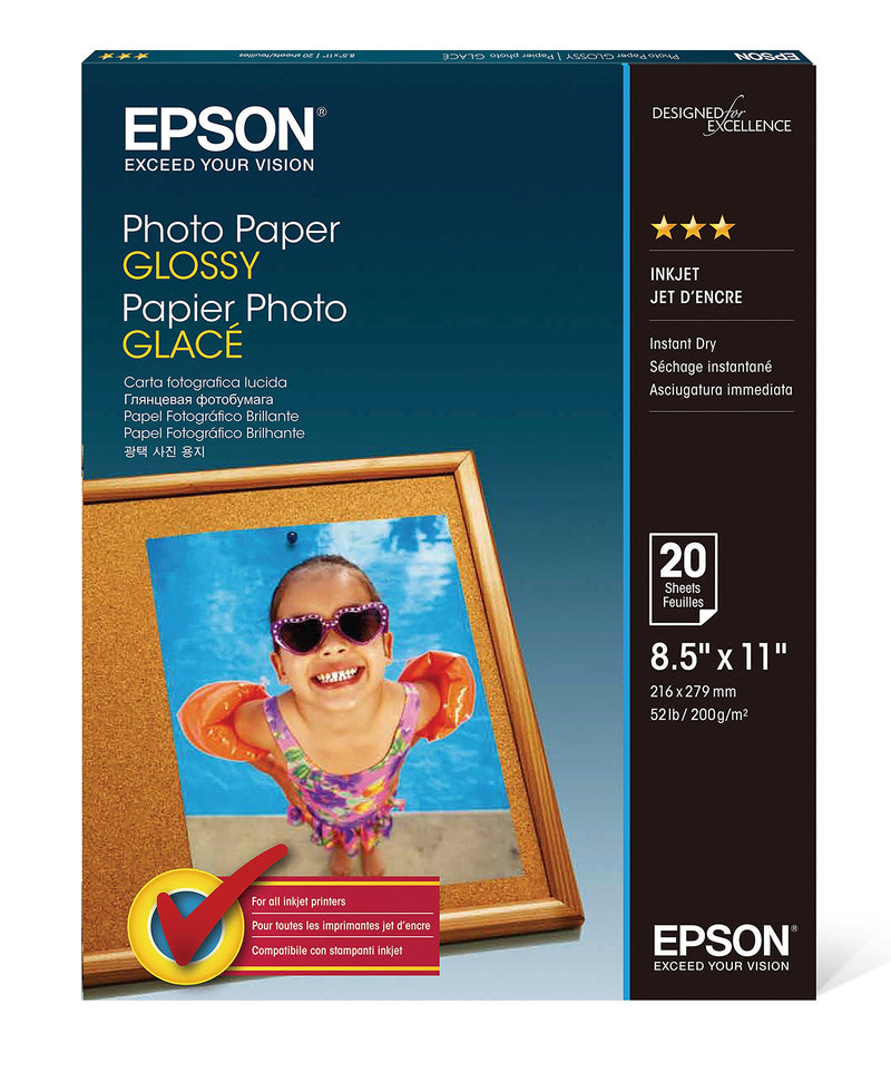 Papier photo Epson - Format Lettre A (8,5 po x 11 po)