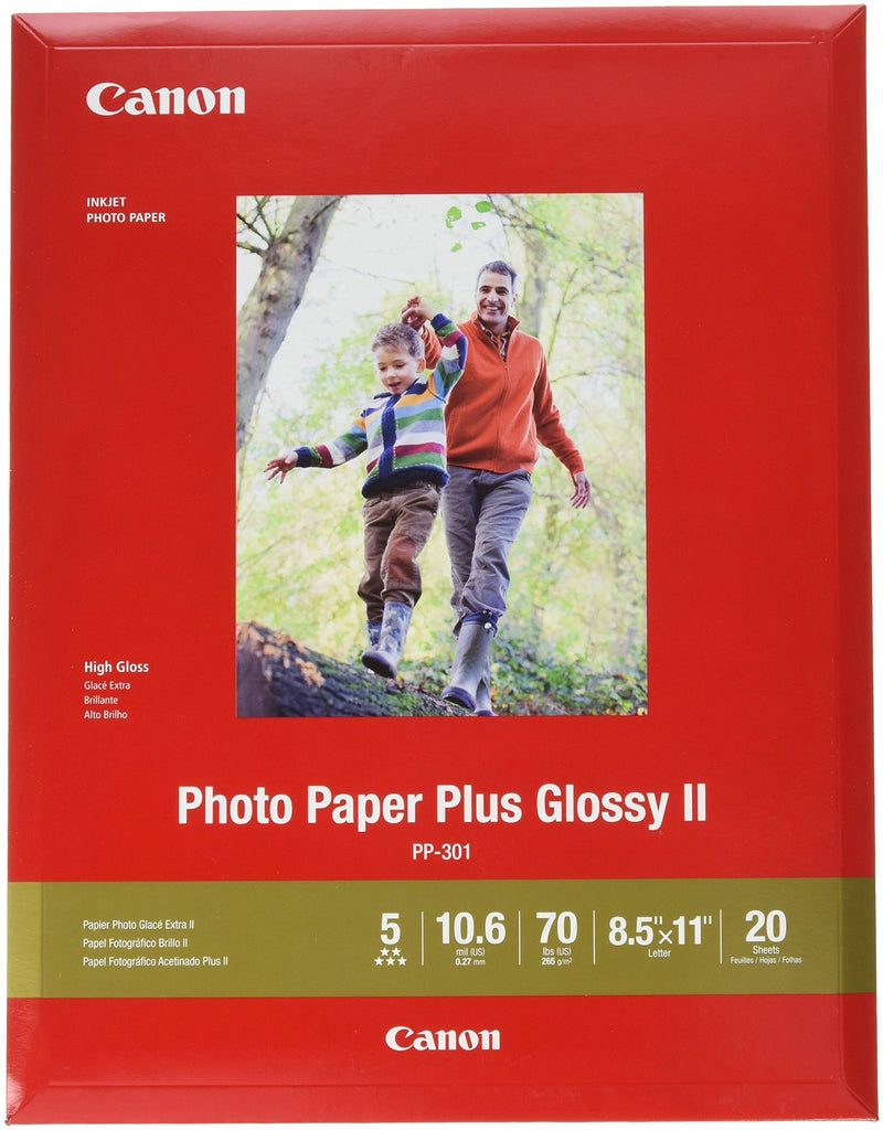 CANON PAPIER PHOTO PLUS GLOSSY II 8.5 X11 20SHT