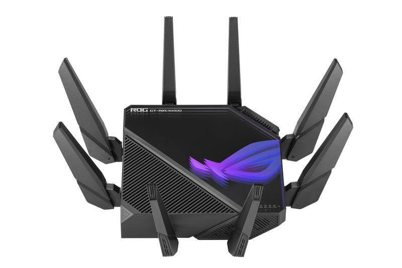 ASUS ROG RAPTURE WIFI 6E GMNG RTR (GT-AXE16000) - QUAD-B/, 6 GHZ RDY, DOUBLE 10G P