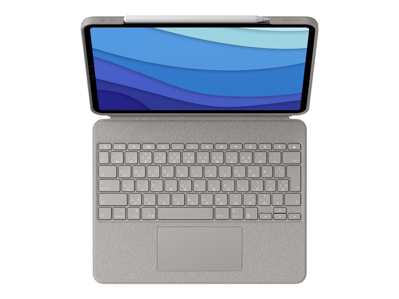 Étui/clavier Logitech Combo Touch pour Apple iPad Pro (3e génération), iPad Pro (2e génération), tablette iPad Pro 11" - Sable 