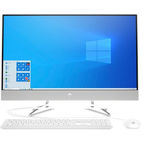 HP All-in-One 27-dp0419,AMD Ryzen 5 3500U,12GB DDR4,256GB PCIe NVMe M.2 SSD,27 FHD IPS,HP TrueVision HD privacy camera,AMD Radeon Vega 8,Realtek Wi-Fi 5 (1x1) and BT 4.2 Combo,USB white wired keyboard and mouse combo,Windows 10 Home,1-year