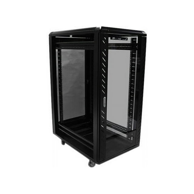 StarTech.com 4-Post 25U Server Rack Cabinet, 19" Data Rack Cabinet for Computer / IT Equipment, Home Network Rack, Half Height Server Rack