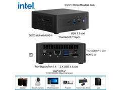 Panther Canyon Performance i7 NUC11 kit tall No cord 11th Gen. Core i7 Iris Xe Graphics 4xDisplay 4K support 2xTBT3 ports (1x Front 1x Rear), 1x Front USB 3.1 Gen2 Type-A, 2xRear USB 3.1 Gen2 Type-A ports, 2x USB 2.0 ports