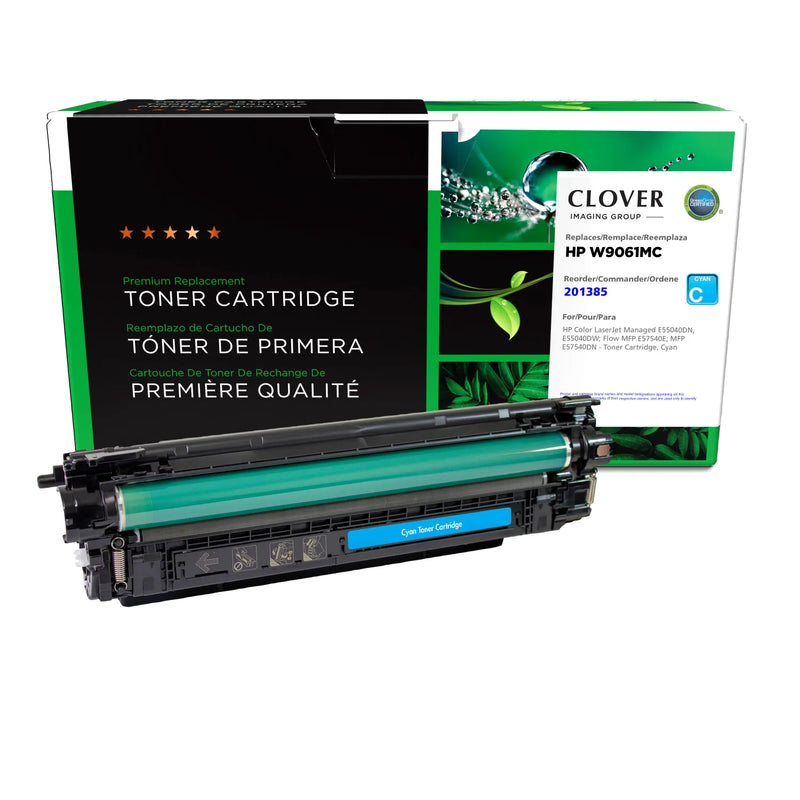 Cartouche de toner cyan reconditionnée CLOVER IMAGING pour HP W9061MC