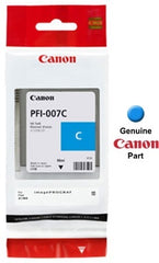 Cartouche d'encre jet d'encre originale Canon PFI-007C - Pack cyan colorant