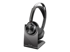 CASQUE HP POLY VOYAGER FOCUS 2 UC + CÂBLE USB-A VERS USB-C + SUPPORT DE CHARGE