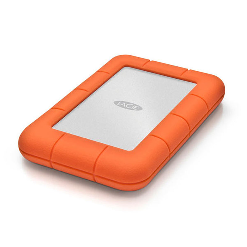 Disque dur portable LaCie Rugged Mini LAC9000298 2 To - Externe - Orange, Argent