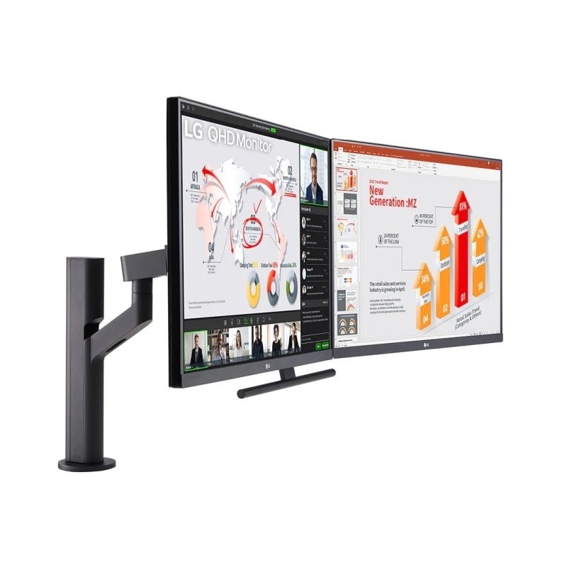 LG 27 27QP88D-BS QHD IPS DUAL MONITOR WITH ERGO STAND, USB TYPE C, DAISY CHAIN