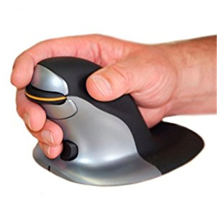 Souris verticale ambidextre Posturite Penguin pour PC/Mac, petite taille, filaire, noir