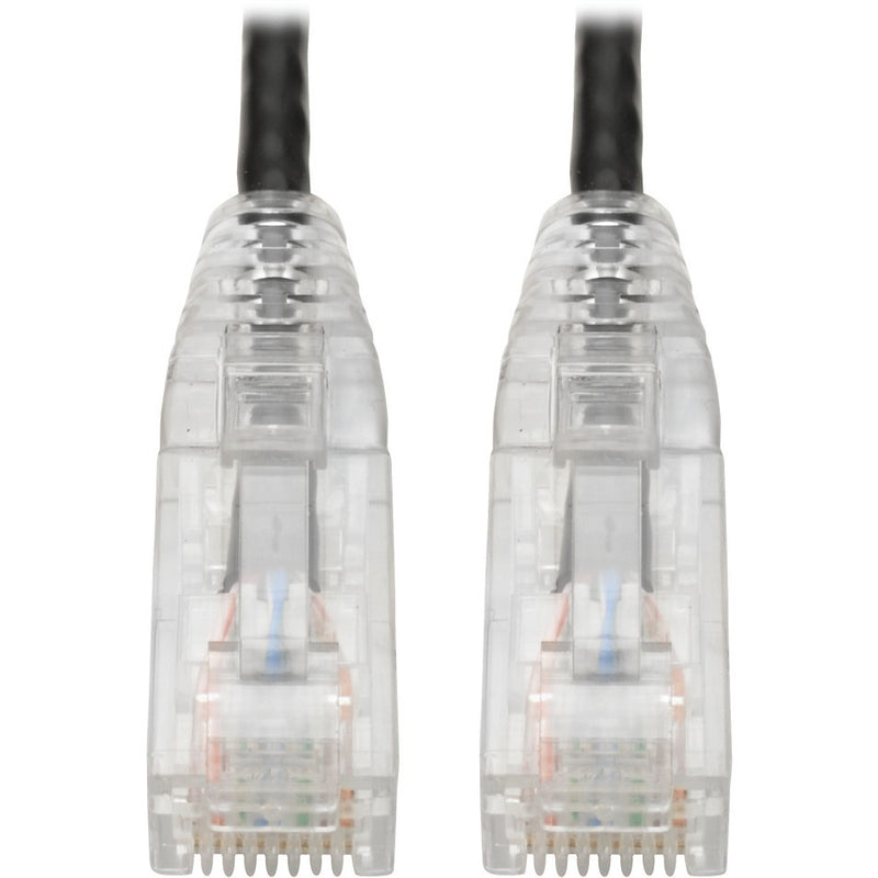 Tripp Lite Cat6 UTP Patch Cable (RJ45) - M/M, Gigabit, Snagless, Molded, Slim, Black, 1 ft.