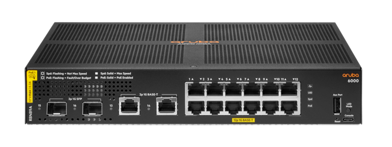 Commutateur Aruba 6000 48G Classe 4 PoE 4SFP 370 W