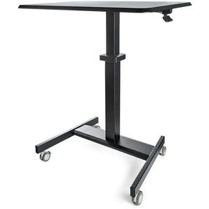 StarTech.com Mobile Standing Desk - Portable Sit-Stand Ergonomic Height Adjustable Cart on Wheels - Rolling Computer/Laptop Workstation