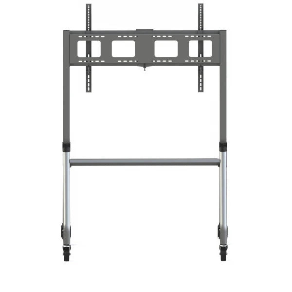 VB-STND-005 slim trolley cart, provides mobility to large format displays up to