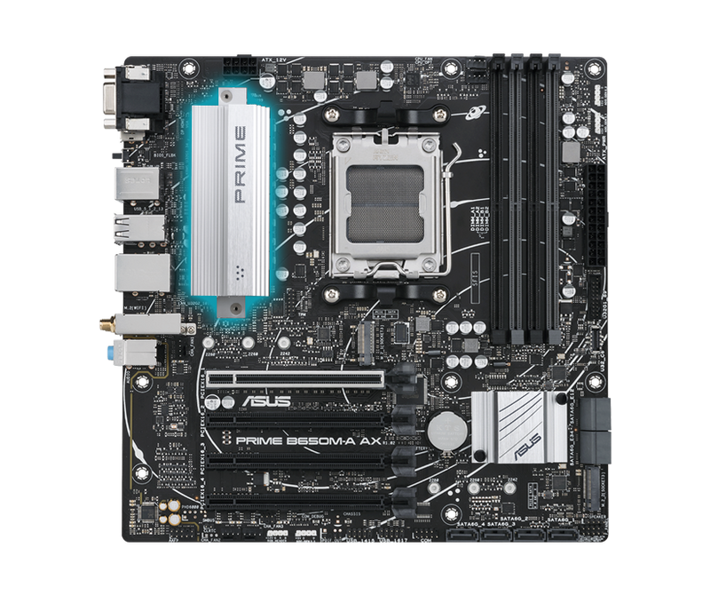 ASUSPRIME B650M-A AX AMD RYZEN SÉRIE 7000 AM5 4DDR5 128 Go MICROATX