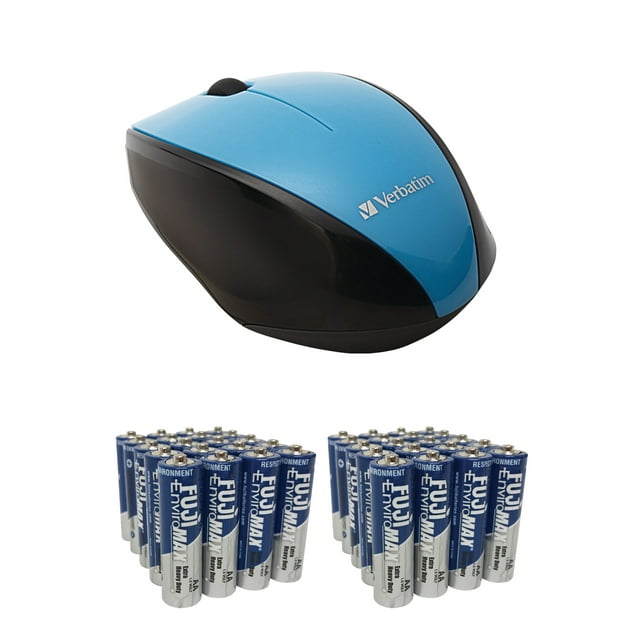 Wireless Multi-Trac Blue LED Optical Mouse - Blue