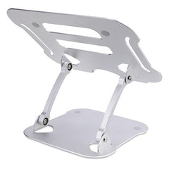 StarTech.com Laptop Stand for Desk, Ergonomic Laptop Stand Adjustable Height, Aluminum, Up to 22lb/10kg, Foldable Notebook Riser/Lift