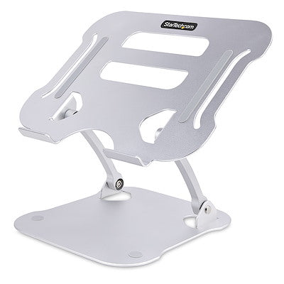 StarTech.com Support pour ordinateur portable pour bureau, support ergonomique pour ordinateur portable, hauteur réglable, aluminium, jusqu'à 22 lb/10 kg, support pliable pour ordinateur portable