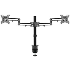 VESA 75x75mm/100x100mm compatible desk mount dual monitor arm supports 2 display