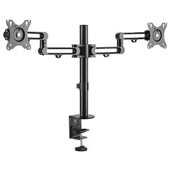 VESA 75x75mm/100x100mm compatible desk mount dual monitor arm supports 2 display