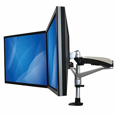 StarTech.com Bras pour double moniteur de bureau, mouvement complet, support double haut de gamme pour moniteurs à montage VESA jusqu'à 30" (19,8 lb/9 kg), sans outil