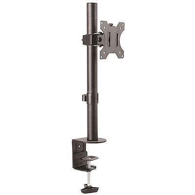 StarTech.com Single Monitor Desk Mount, Adjustable Monitor VESA Mount 34" (17.6lb/8kg) Display, Ergonomic Pole Mount Arm, C-Clamp/Grommet