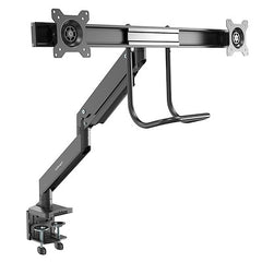 VESA 75x75/100x100mm heavy-duty desk mount dual monitor arm supports 32in displa