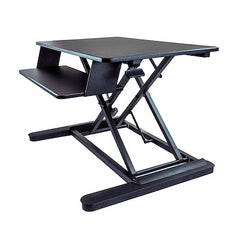 StarTech.com Convertisseur de bureau assis-debout – Plateau pour clavier – Bureau ergonomique réglable en hauteur – Grande surface de 88,9 x 53,3 cm 