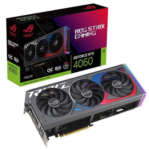 ASUS GEFORCE ROG-STRIX-RTX4060-O8G-GAMING OC 8 Go GDDR6 128 BITS