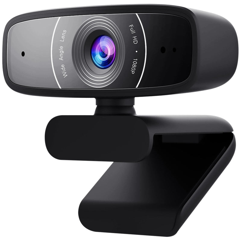 ASUS Webcam C3 1080p HD USB Camera - Microphone à formation de faisceaux, inclinaison réglable, 36