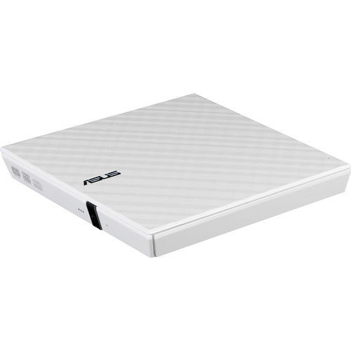 ASUS 8X DVD-RW SLIM EXTERNAL WHITE DIAMOND, RETAIL,for PC, Mac,and Laptop