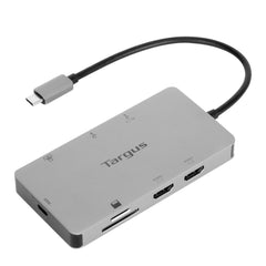 USB-C DspPt Alt Mode Dual 4K HDMI Multi-port Dock w/100W Pass-thru, card reader