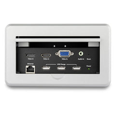 StarTech.com Conference Table Connectivity Box for A/V - USB Charging - LAN - HDMI / VGA / DisplayPort Inputs - HDMI Output - 4K