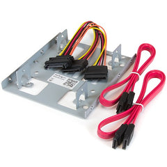 StarTech.com Double support de disque dur de 2,5" à 3,5" pour disques durs SATA - Support pour 2 disques de 2,5" à 3,5" pour baie de montage