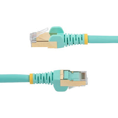 StarTech.com Câble Ethernet CAT6a de 20 pieds - Cordon de brassage PoE 10 Gigabit de catégorie 6a blindé sans accroc 100 W - Câblage certifié Aqua UL/TIA 10 GbE