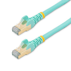 StarTech.com Câble Ethernet CAT6a de 20 pieds - Cordon de brassage PoE 10 Gigabit de catégorie 6a blindé sans accroc 100 W - Câblage certifié Aqua UL/TIA 10 GbE