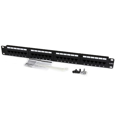 StarTech.com 24 Port 1U Rackmount Cat 6 110 Patch Panel